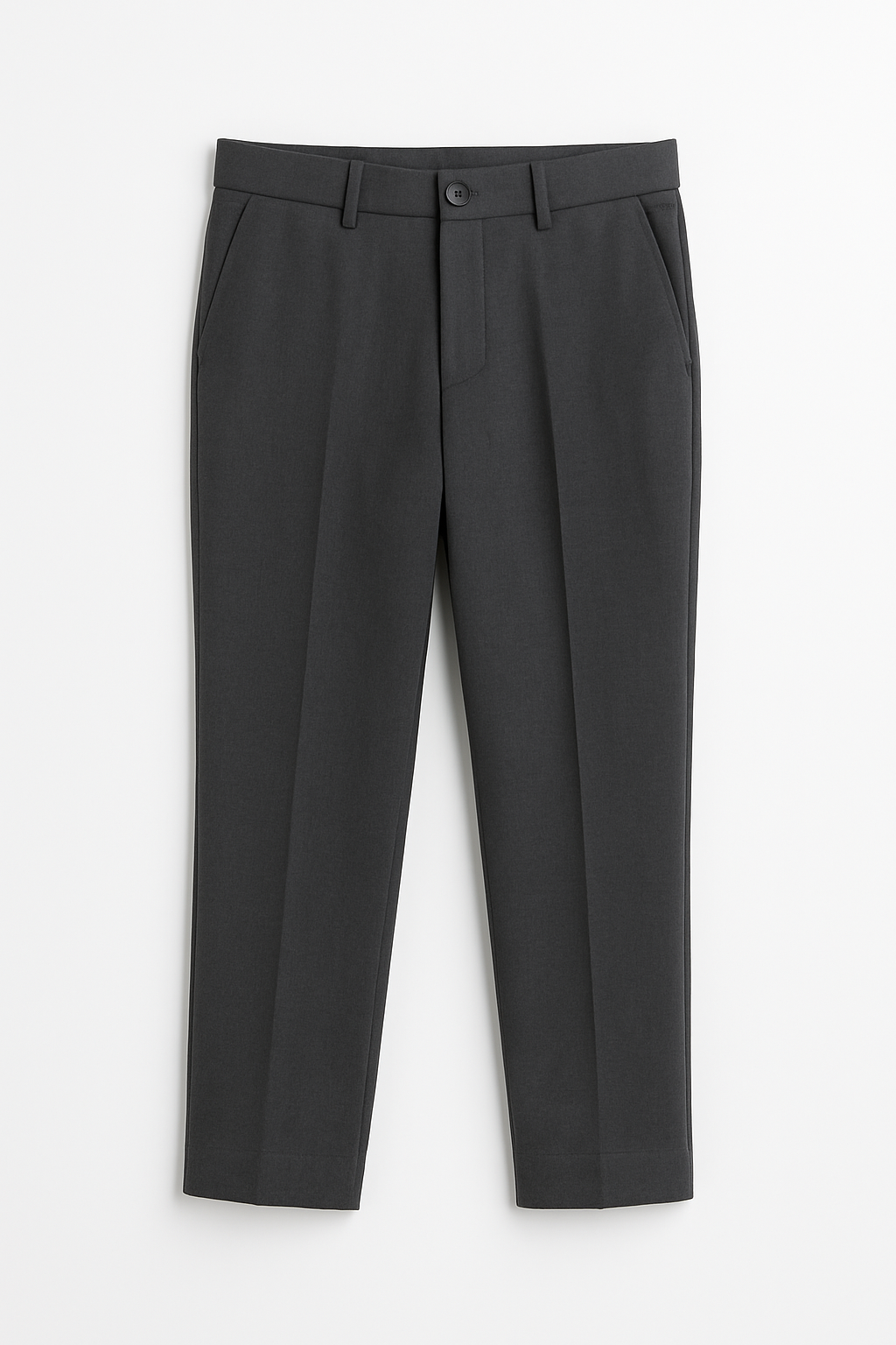 Charcoal Grey Straight Pants