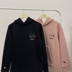 Minimal Line Art “Always & Forever” Couple Hoodies