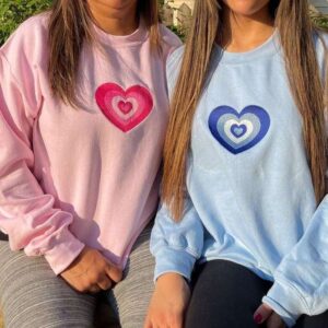 Y2K Heart Crewneck Sweatshirt.