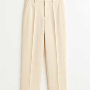 Cream Straight Pants