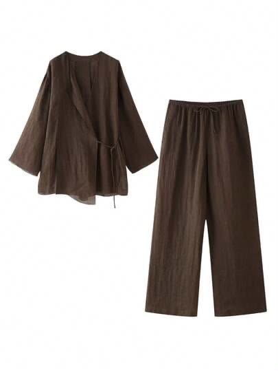 Espresso Wrap Co-ord Set